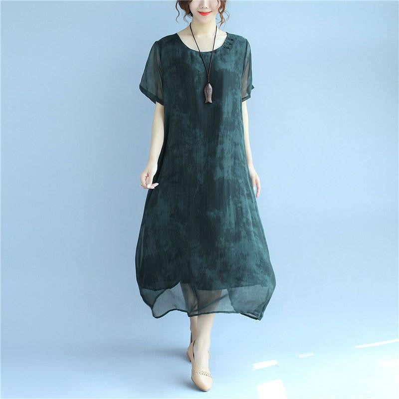 Silk green dress