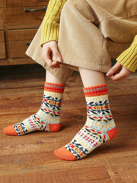 5 paires de chaussettes épaisses d'hiver pour femmes