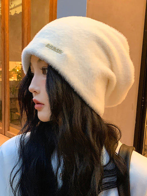 Women Winter Warm Plush Knit Soft Hat