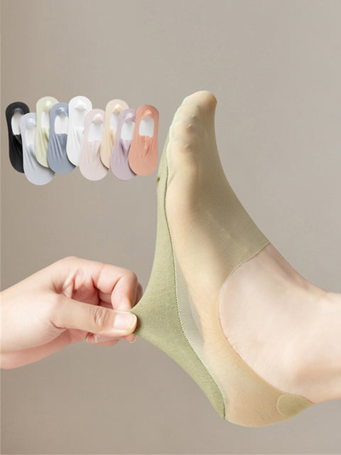 5 paires de chaussettes fines et solides pour femmes, décontractées, d'été