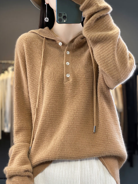 Pull en laine à col rond et rayures pour femme, décontracté, automne