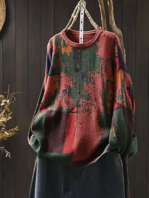 Pull en tricot à demi-col roulé décontracté pour femme