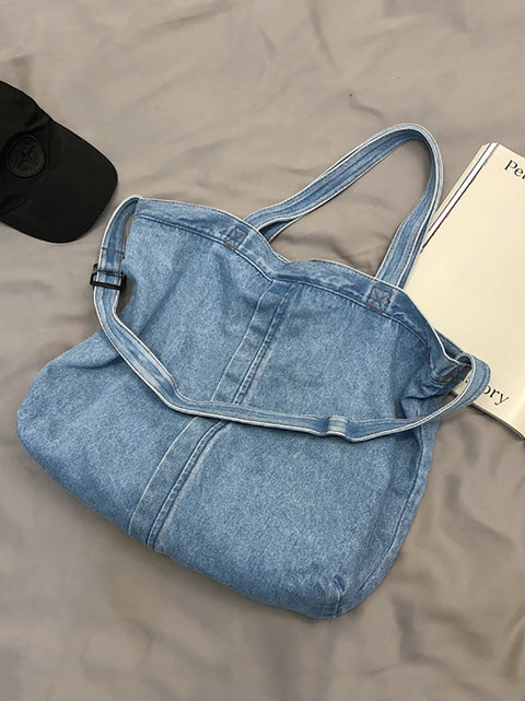 Sac à bandoulière Vintage en Denim solide pour femmes