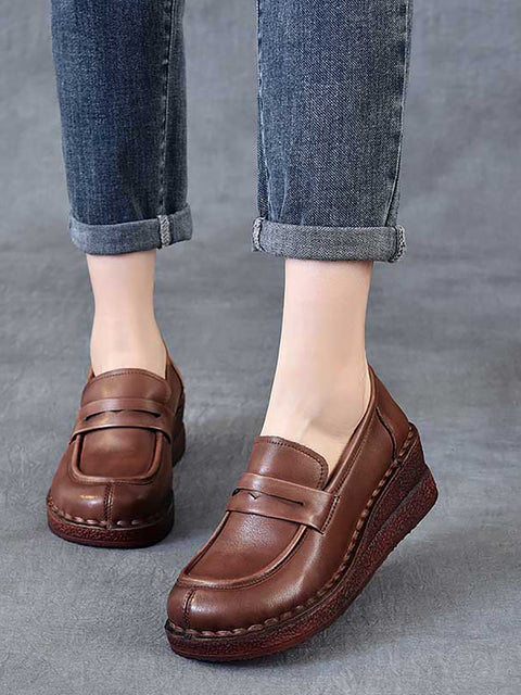 Cuir véritable vintage pour femme