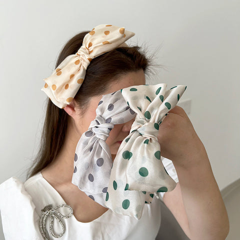 Ensemble de 3 bandeaux à cheveux croisés à pois artistiques pour femmes