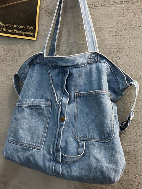 Sac à bandoulière Vintage en Denim solide pour femmes