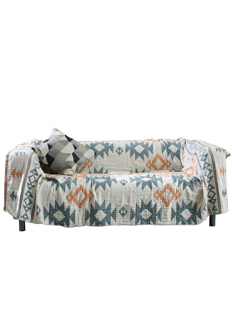 Couverture de sieste en gaze de coton pour canapé, couverture antidérapante en tissu quatre saisons 