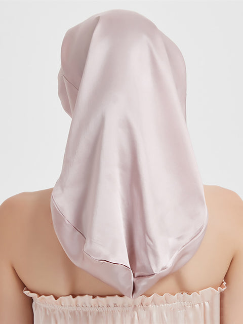 Bonnet de nuit doux en soie unie pour femme