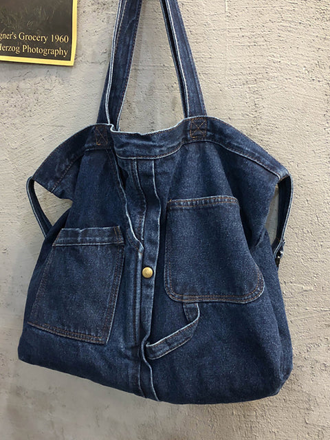 Sac à bandoulière Vintage en Denim solide pour femmes