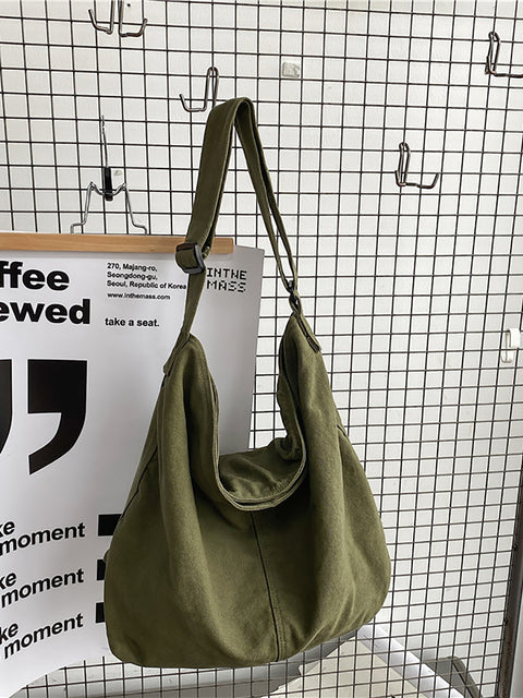 Sac fourre-tout décontracté en toile de grande capacité pour femme