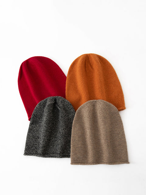 Winter Warm Casual Style Solid Kintted Hat