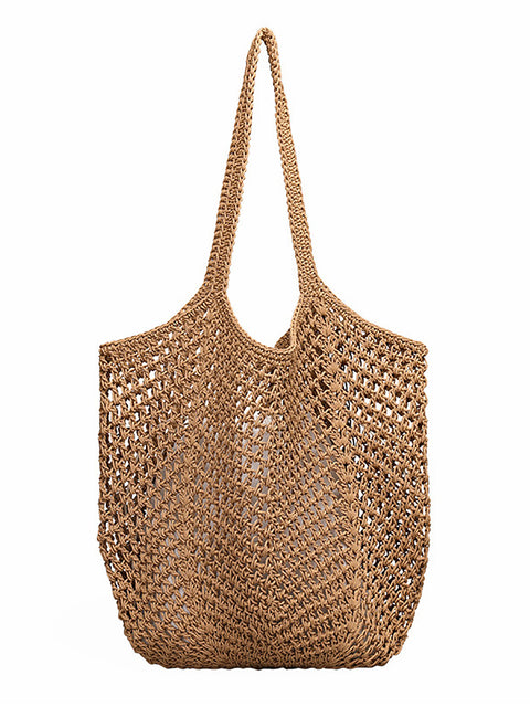 Sac à bandoulière en tricot découpé artistique d'été pour femme