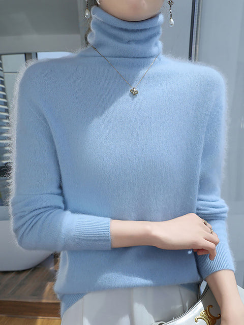 Pull en laine à col rond et rayures pour femme, décontracté, automne