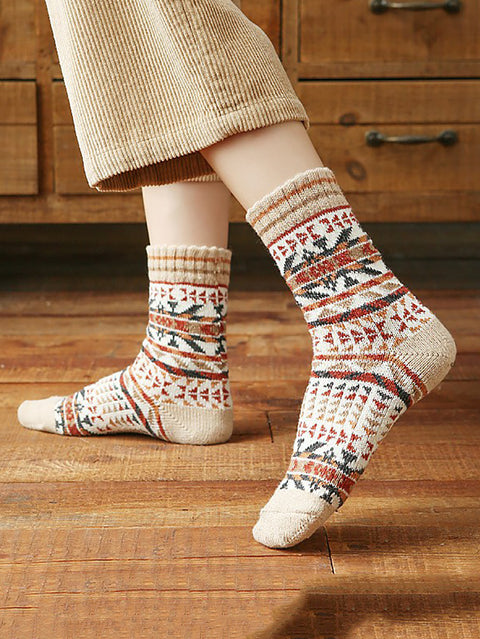 5 paires de chaussettes épaisses d'hiver pour femmes