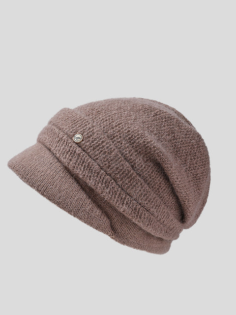 Bonnet d'hiver chaud en tricot décontracté pour femme