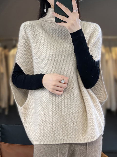 Pull en laine à col rond et rayures pour femme, décontracté, automne