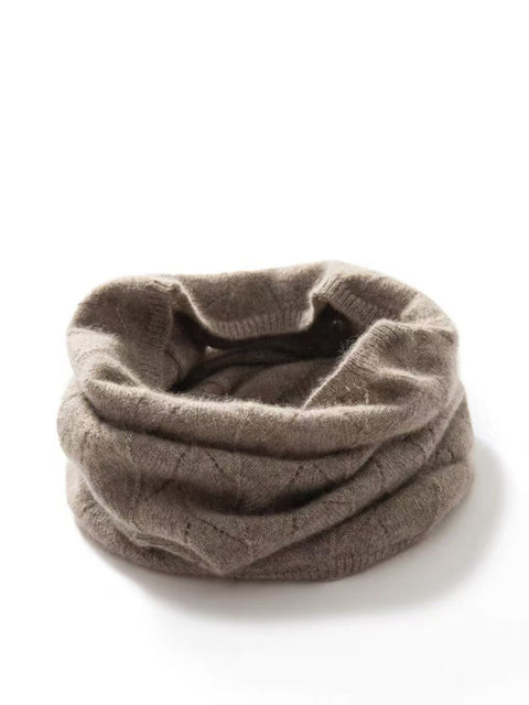 Foulard d'hiver en laine perforée unie pour femme