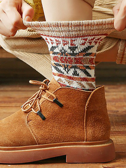 5 paires de chaussettes épaisses d'hiver pour femmes