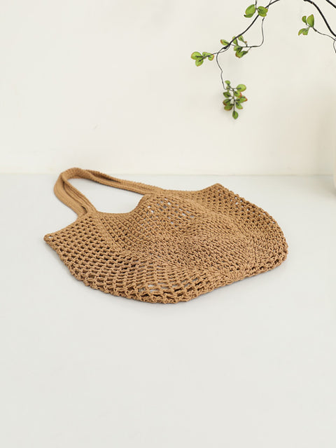 Sac à bandoulière en tricot découpé artistique d'été pour femme