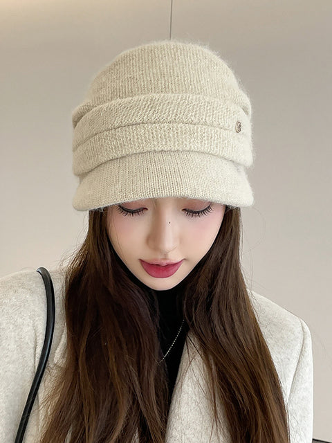 Bonnet d'hiver chaud en tricot décontracté pour femme