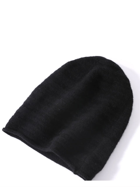 Bonnet en tricot cachemire doux et chaud pour l'hiver