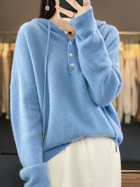 Pull en laine à col rond et rayures pour femme, décontracté, automne