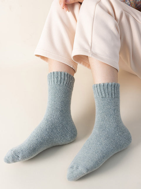 4 paires de chaussettes d'hiver en laine pour femmes