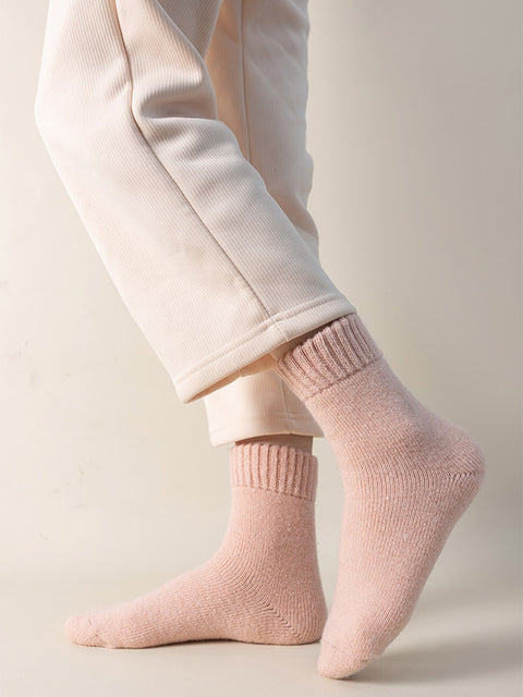 4 paires de chaussettes d'hiver en laine pour femmes