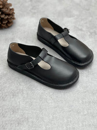 Thumbnail for Women Summer Leather Soft Flat Shoes