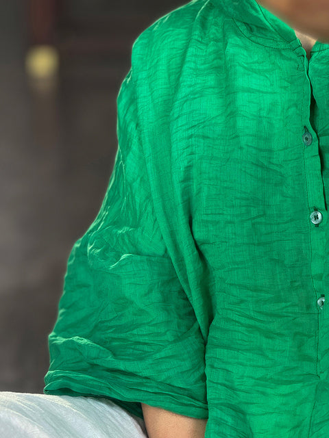 Chemise à capuche en lin fin à fleurs vintage pour femme