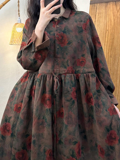 Robe longue Vintage à fleurs pour femmes, printemps