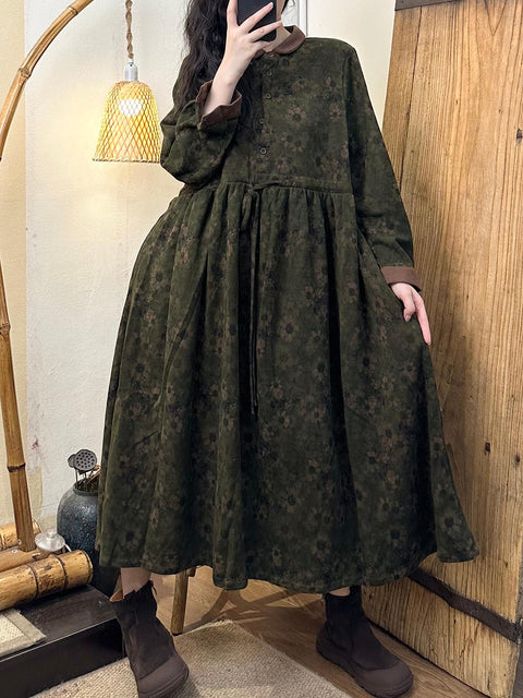 Robe longue Vintage à fleurs pour femmes, printemps