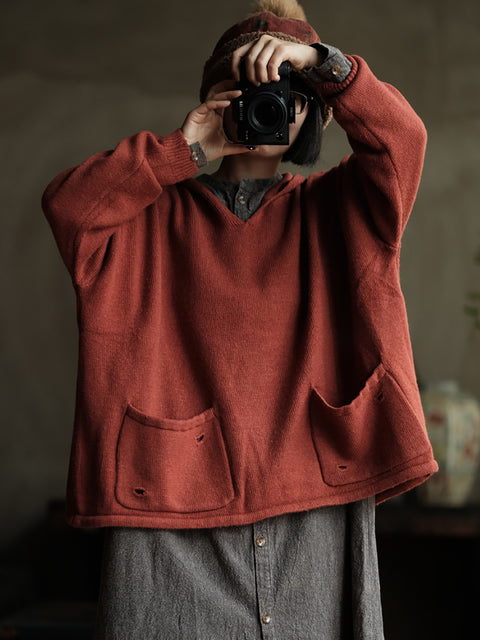 Sweat-shirt décontracté à col rond en coton à rayures colorées pour femme