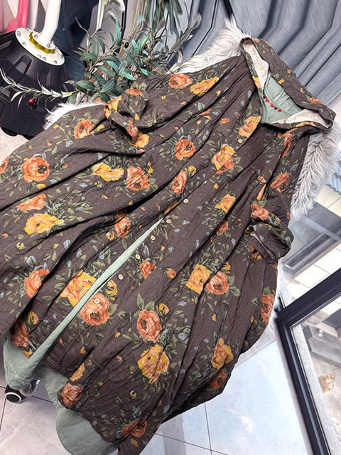 Robe d'été vintage en lin à col en V pour femme