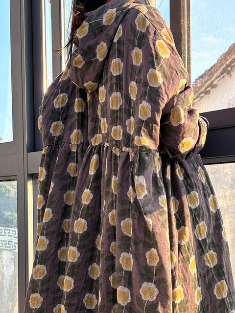 Robe d'été vintage en lin à col en V pour femme