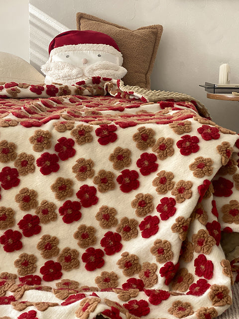 Couverture de canapé en laine polaire Daisy pour lit queen size