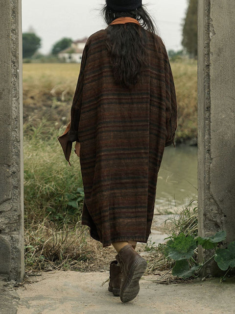 Robe à capuche unie à manches chauve-souris pour femme, style artistique d'hiver