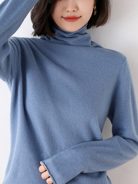 Pull en laine à col rond et rayures pour femme, décontracté, automne