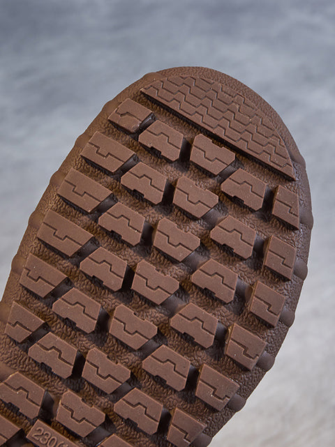 Bottines d'hiver en cuir doublées de polaire pour femmes