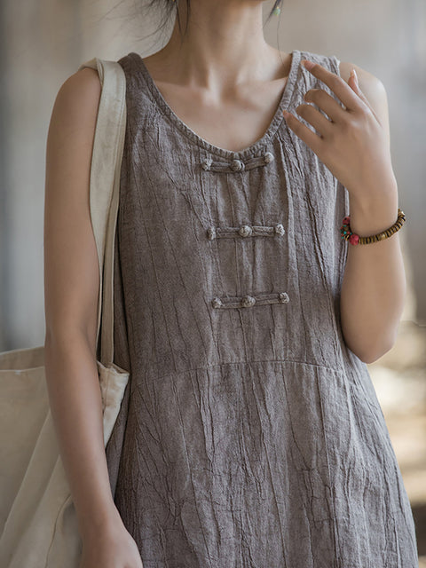 Robe gilet vintage tie-dye d'été pour femme