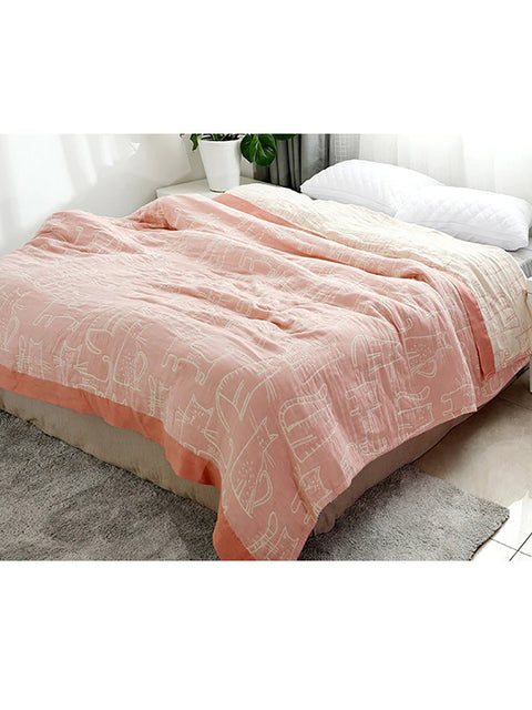 Four Seasons Gauze Towel Blanket Bamboo Cotton Blanket Student Comfortable Quilt