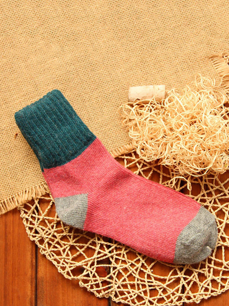 Chaussettes épaisses en laine d'hiver pour femmes (5 paires)