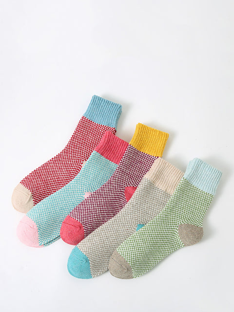 5 paires de chaussettes épaisses d'hiver pour femmes