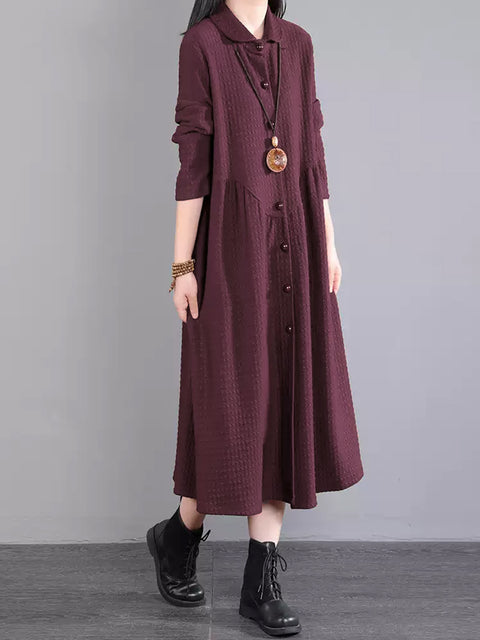 Robe rembourrée vintage 100 % lin pour femme grande taille