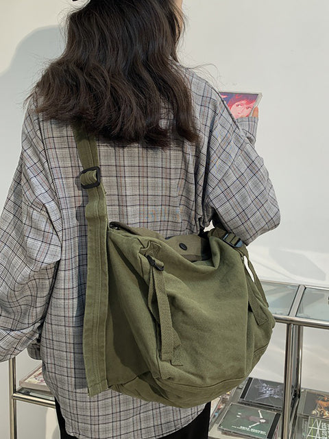 Sac en toile de style japonais, sac à bandoulière rétro