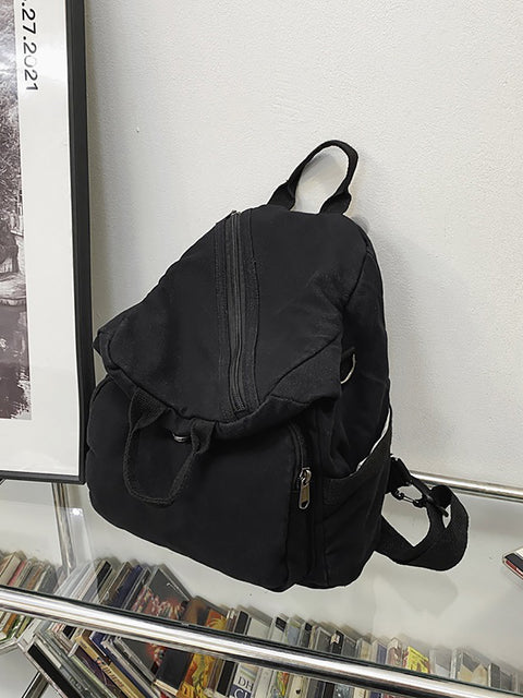 Sac à dos de sacs à bandoulière solides en toile de style japonais