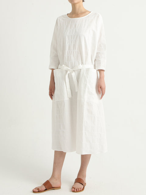 Robe ample décontractée en coton d'été avec ceinture