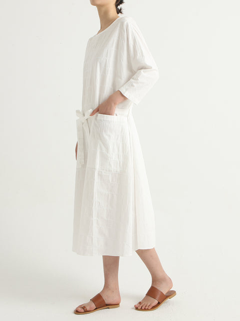 Robe ample décontractée en coton d'été avec ceinture