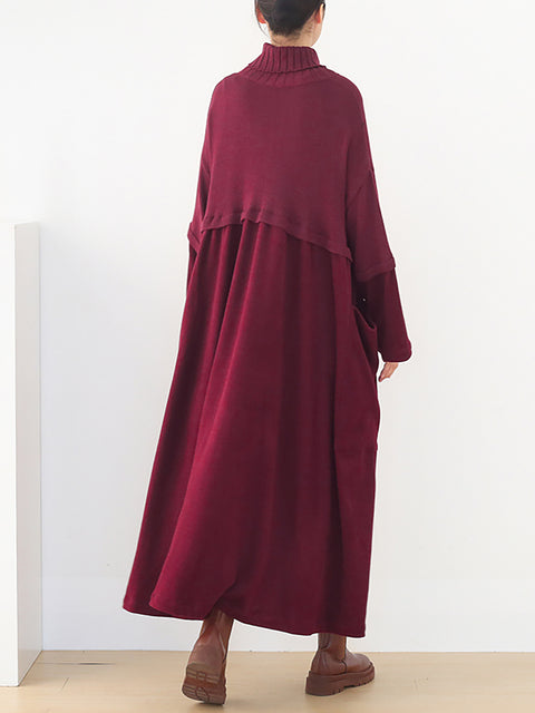 Robe ample irrégulière en coton pour femmes