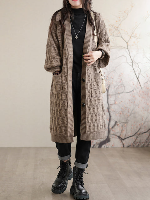 Manteau ample décontracté mi-long pour femme